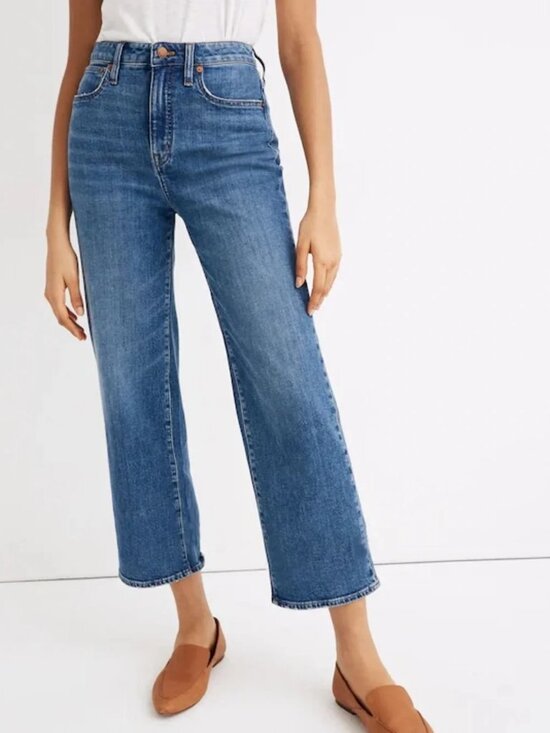 Madewell Denim - Madewell wide-leg cropped jeans, size 25